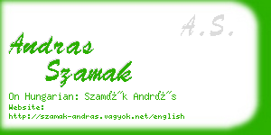 andras szamak business card